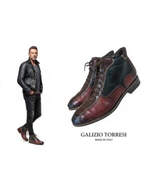 Galizio Torresi Italy Men Boots Pointed-Toe Leather 11.5